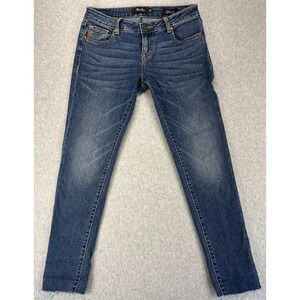 Miss Me Women's Denim Blue Jeans J05201S30 size 28,  Raw hem cut to 27" inseam
